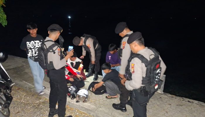 Patroli Malam Minggu, Polres Banggai Cegah Balap Liar dan Kecelakaan di Jalan Panjang Bubung