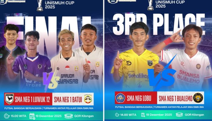 Seru! Final FKIP Unismuh Cup 2025, SMAN 1 Luwuk 12 Tantang SMAN 1 Batui