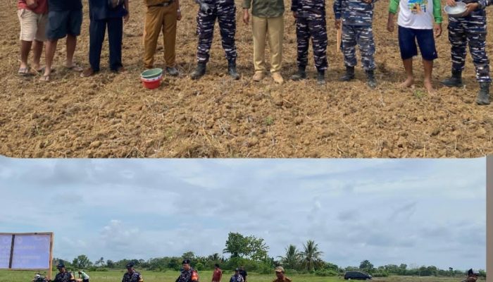 Dukung Program TNI AL, Posal Luwuk Laksanakan Penanaman Kedelai Anjasmara