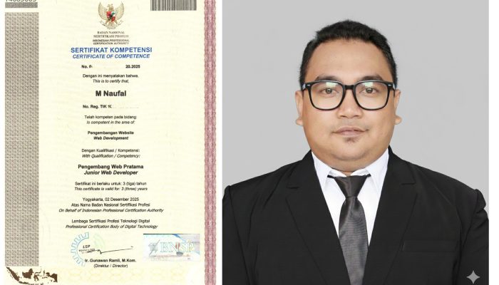 Membanggakan, 55 Mahasiswa AMIK Luwuk Kantongi Sertifikasi Kompetensi BNSP