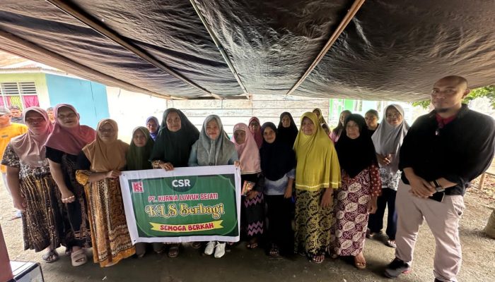 Wujud Kepedulian, PT KLS Salurkan Bantuan Paket Sembako di Bunta