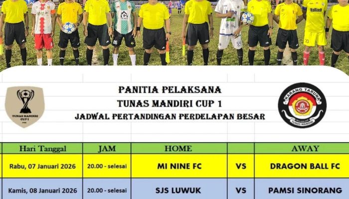Mama FC dan Persigo FC Amankan Tiket Terakhir ke 8 Besar Tunas Mandiri Cup I