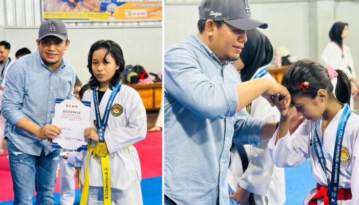 Ketua BTC Ganjar Bonus 13 Atlet Peraih Medali di Open Turnamen Taekwondo Gubernur Cup