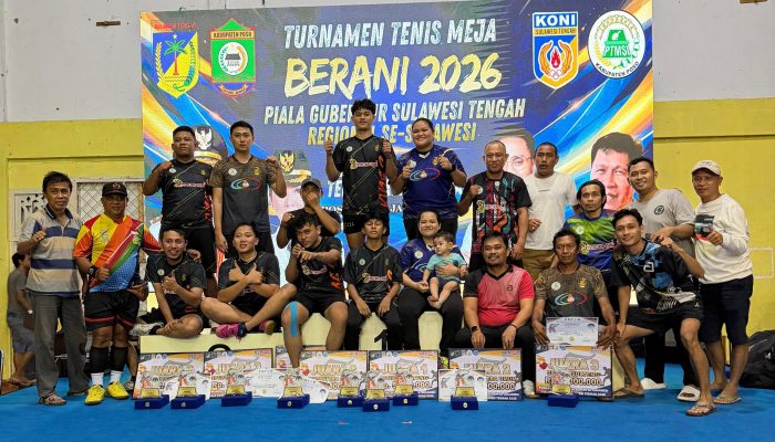PTM Kings Banggai Borong 6 Gelar pada Turnamen Tenis Meja Piala Gubernur Sulteng 2026