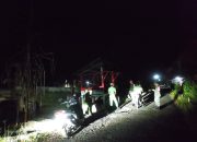 Koramil 1308-14/Toili Gelar Patroli Malam Bersama Linmas untuk Jaga Kamtibmas