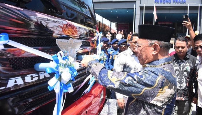 Pemkab Bangkep Terima Hibah Mobil Damkar, Dirangkaikan Sertijab Kasatpol PP dan Damkar