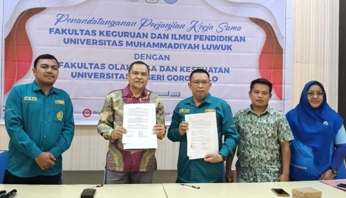 FKIP Unismuh Luwuk–FOK UNG Resmi Teken Kerjasama, Dorong Kolaborasi Pendidikan hingga Riset