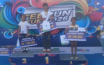 Luar Biasa! Dua Gadis Cilik Raih Juara 2 dan 3 di Kategori Umum FEB Fun Run 2026″