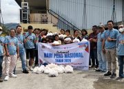 Sambut Hari Pers Nasional, PWI Banggai Bersama KLS Berbagi Sembako ke Panti Asuhan