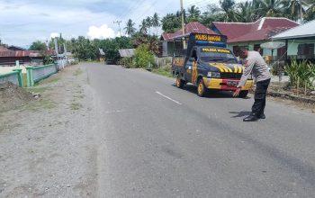 Lakalantas Motor Tabrak Mobil Terjadi di Nuhon,  Seorang Siswi Dirawat di Puskesmas