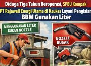 Diduga Tiga Tahun Beroperasi, SPBU Kompak PT Rajawali Energi Utama di Kaukes Layani Pengisian BBM Gunakan Liter