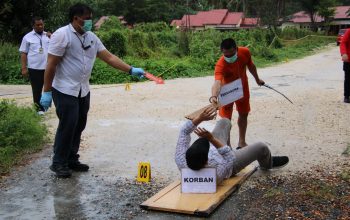 Polres Banggai Gelar Rekonstruksi Pembunuhan Sadis 2 Warga Lobu, Pelaku Peragakan 20 Adegan
