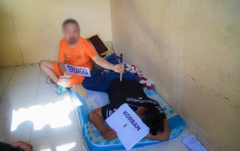 Tersangka Peragakan 26 Adegan dalam Rekonstruksi Pembunuhan Karyawan All Swalayan Luwuk