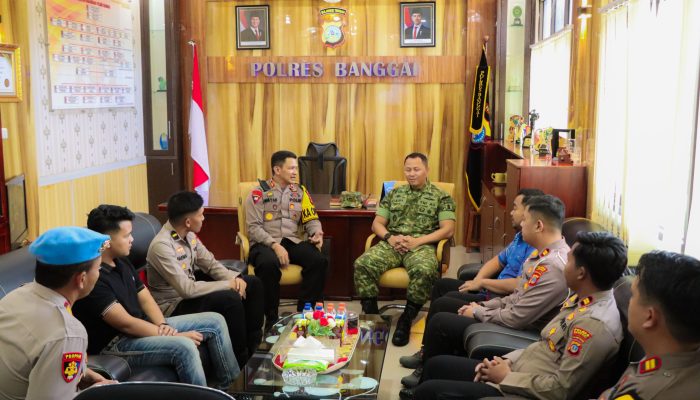 Kapolres Banggai Terima Kunjungan Silaturahmi Dandim 1308/LB, Perkuat Sinergitas TNI–Polri