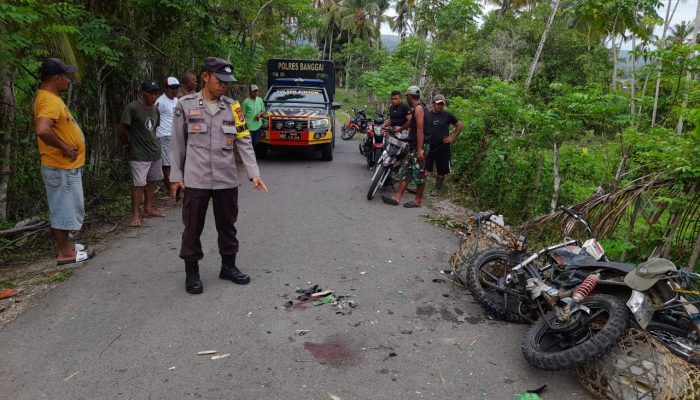 Tragis! Dua Pemotor Tewas Usai Tabrakan di Jalan Kantong Produksi Kintom Banggai