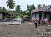 Satu Rumah Warga di Argomulyo Moilong Ludes Terbakar